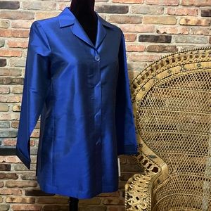 Sunny Leigh Blue Silk Blouse